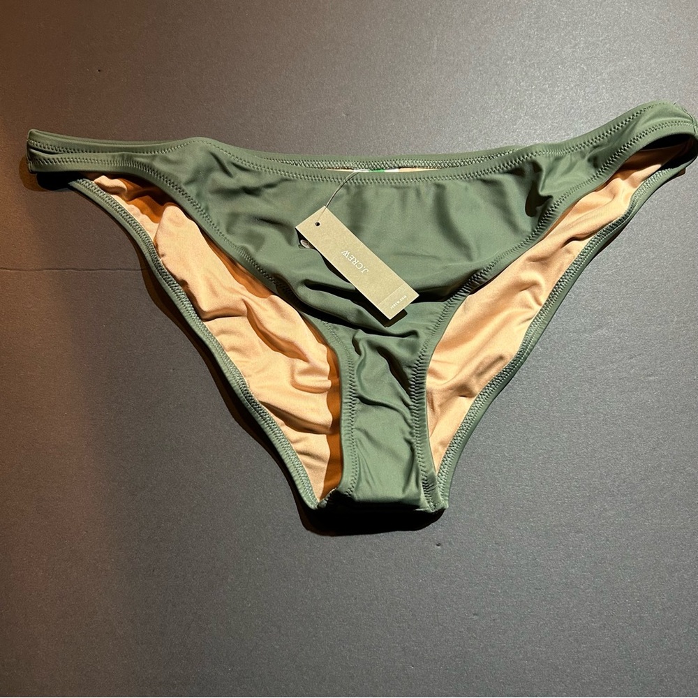 J. Crew Women’s Heritage 1989 High-Leg Bikini Bottom BP209 Green Size XL